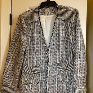 Chico's Black and White Tweed Blazer
